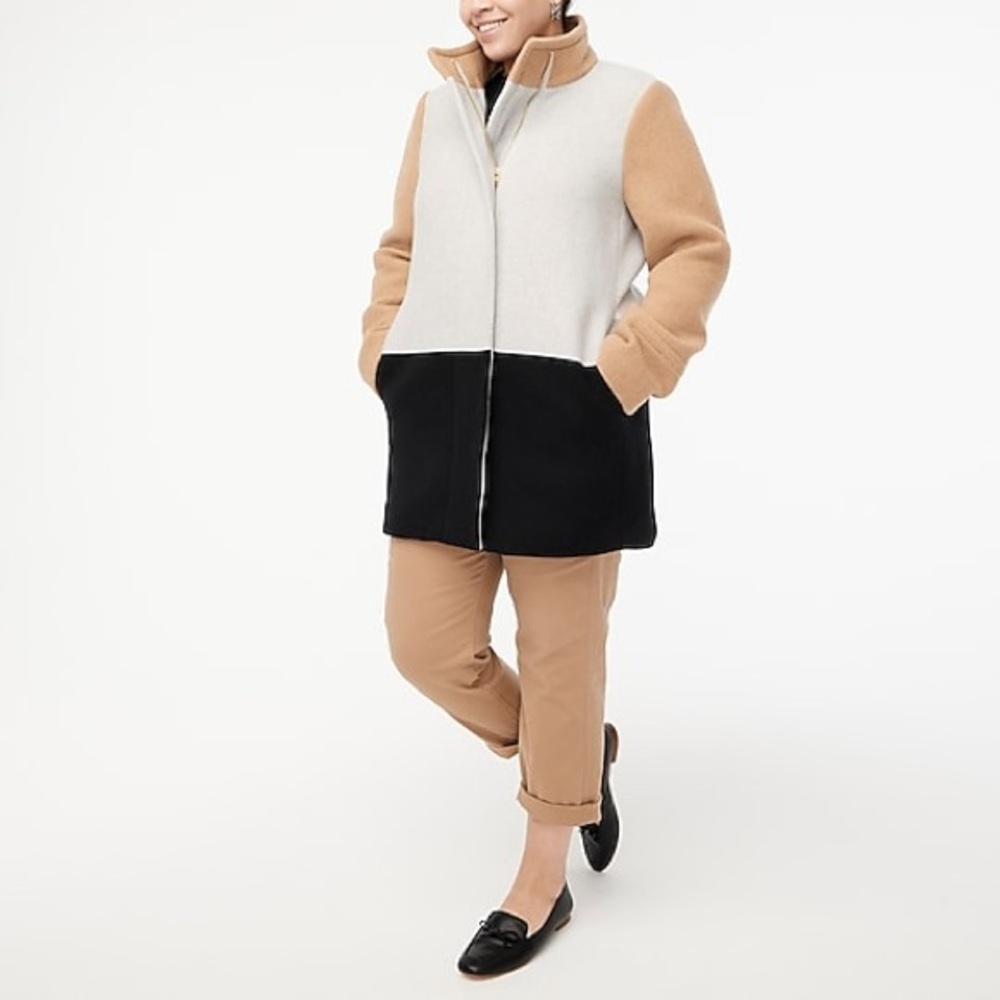 J.Crew Factory Colorblock City Coat - Picture 9 of 15